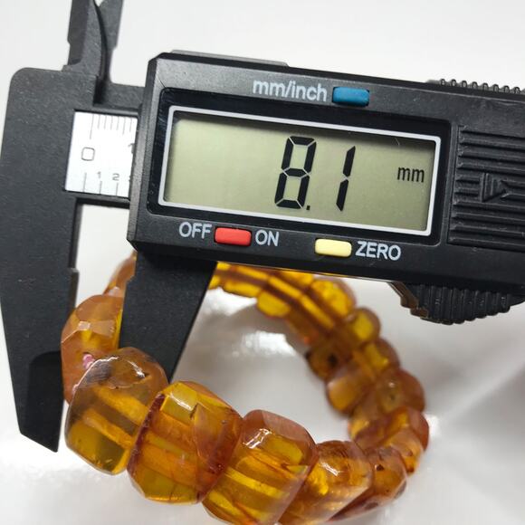 Vintage BALTIC AMBER Stretch BRACELET 20 Grams Dark and Light Honey Color - Picture 7 of 17